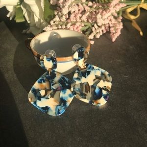 Marble Acrylic Geometric Earrings